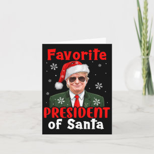 Tarjeta El Presidente Favorito De Santa Navidad Trump Se H