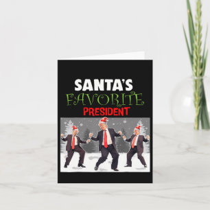 Tarjeta El presidente favorito de Santa Santa Trump Baile