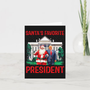 Tarjeta El presidente favorito de Santa Trump baila gracio