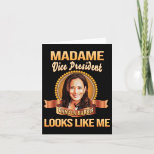 Tarjeta El Presidente Kamala Harris Vp Parece Mí Negro