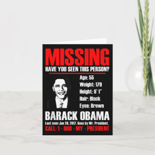Tarjeta El presidente Obama no aparece en la camiseta