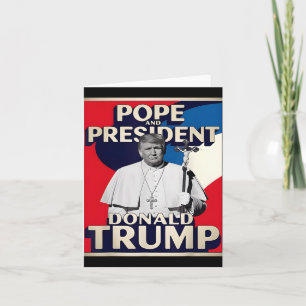 Tarjeta El Presidente Retro Donald Trump Y El Vago Católic