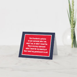 Tarjeta El presidente Trump no me representa