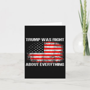 Tarjeta El presidente Trump tenía razón acerca de todo