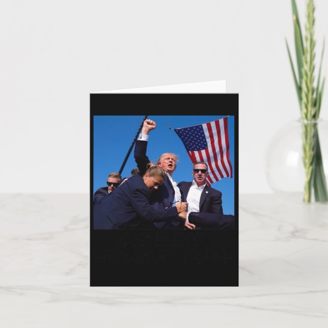 Tarjeta El presidente valiente Trump (Anverso)