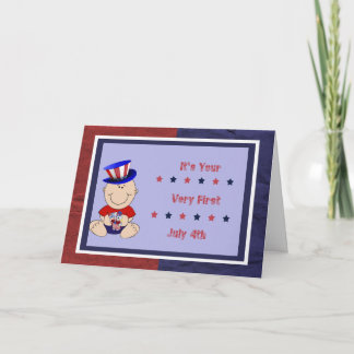 Tarjeta El primer 4 de julio de Baby Boy