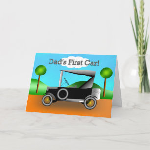 Tarjeta ¡El primer auto de papá! Día del padre