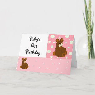 Tarjeta El primer cumpleaños del bebé