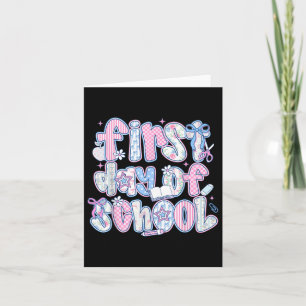 Tarjeta El Primer Día De La Escuela Es Gracioso Volver A L