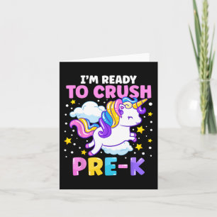 Tarjeta El primer día de la escuela preescolar estoy listo