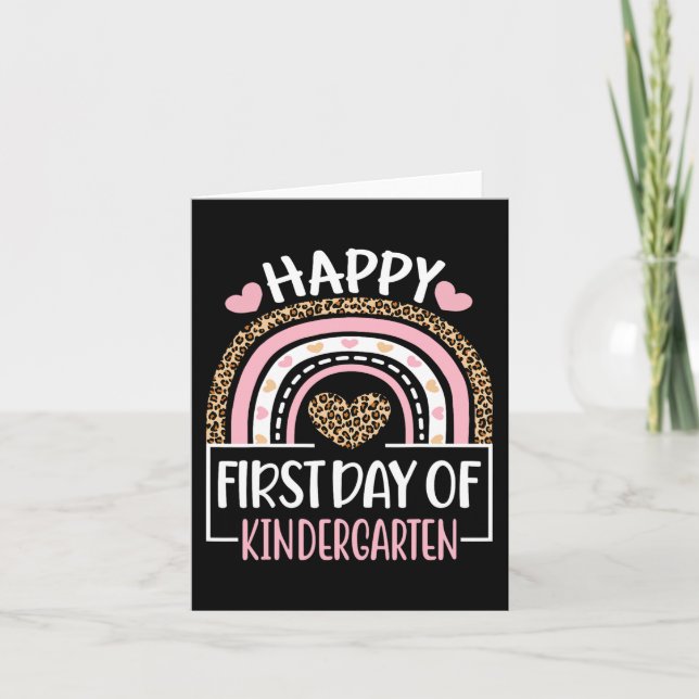 Tarjeta El primer día de la guardería se divertía de vuelt (Anverso)