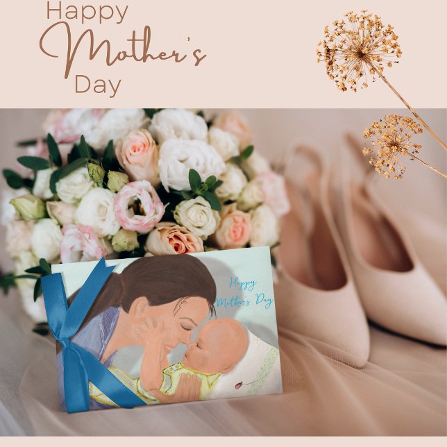 Tarjeta El primer día de la madre (Mommy's First Mother's Day Card)