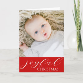 Tarjeta El primer júbilo de Navidad del bebé - FOTO DE TU