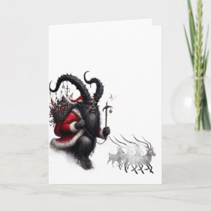 Tarjeta El primo de BoomFuzzy, Krumpas (Krampus), Navidad