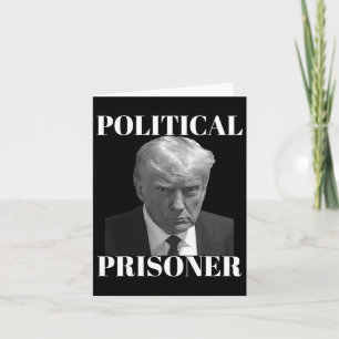 Tarjeta El prisionero Donald J. Trump Black &amp; Mugshot 