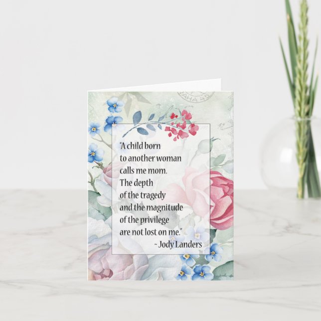 Tarjeta El privilegio de ser mamá (Anverso)