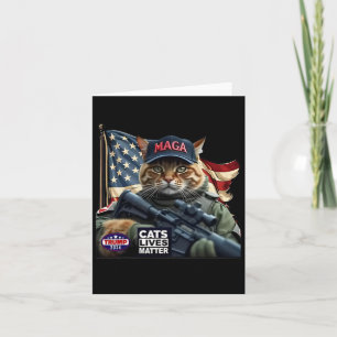 Tarjeta El problema de la vida de los gatos de Trump 2024