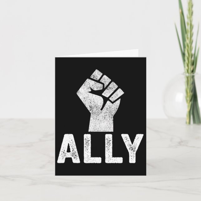 Tarjeta El problema de las vidas negras Ally Fist Blm Supp (Anverso)