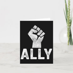 Tarjeta El problema de las vidas negras Ally Fist Blm Supp