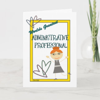 Tarjeta El profesional administrativo más grande de los