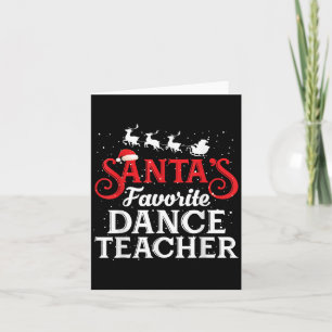 Tarjeta El profesor de baile favorito de Santa divertido N