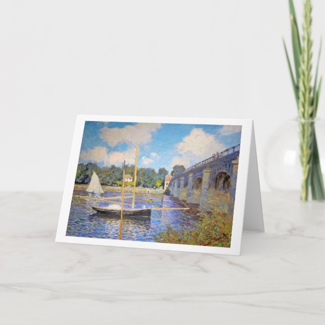 Tarjeta El puente de Argenteuil, Monet (Anverso)