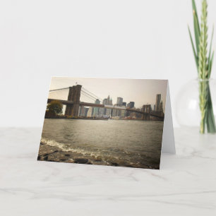 Tarjeta El puente de Brooklyn, visión desde Brooklyn