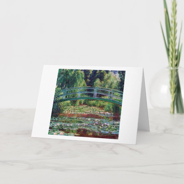 Tarjeta El puente japonés (estanque de Lily-Agua), Monet (Anverso)