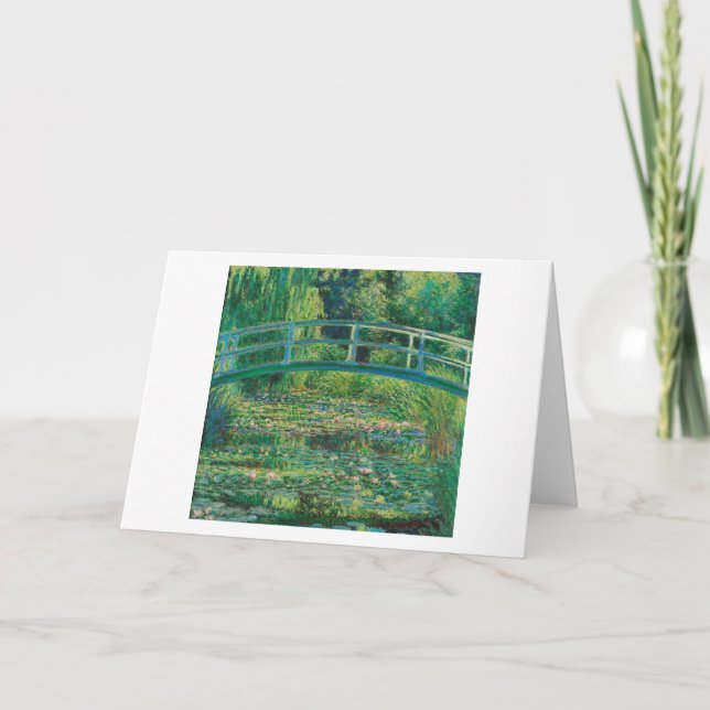 Tarjeta El puente japonés (estanque de Lily-Agua), Monet (Anverso)