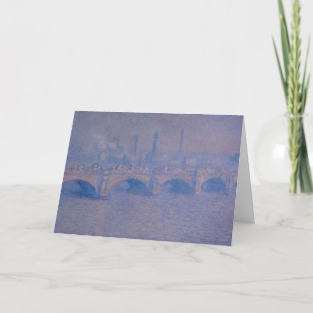 Tarjeta El puente Waterloo de Claude Monet (Anverso)