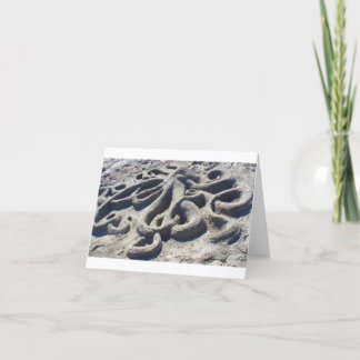 Tarjeta El pulpo en la arena