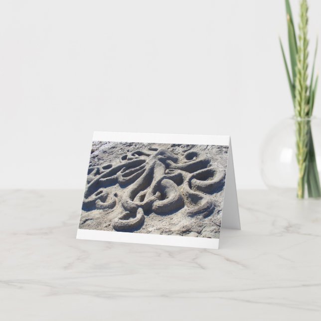 Tarjeta El pulpo en la arena (Anverso)