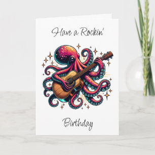 Tarjeta El pulpo le saca ventaja al cumpleaños de tu sobri