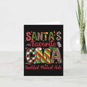 Tarjeta El QMA favorito de Santa Ayudante de Medicación Ca