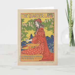 Tarjeta El Quartier Latin 1890   Revista Vintage