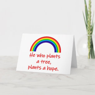 Tarjeta El Que Plantea Un Árbol