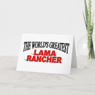 Tarjeta El ranchero más grande del lama del mundo