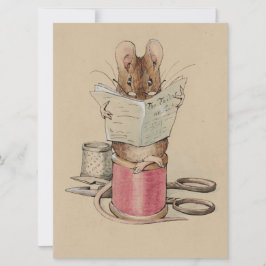 Tarjeta El ratón sastre (por Beatrix Potter)