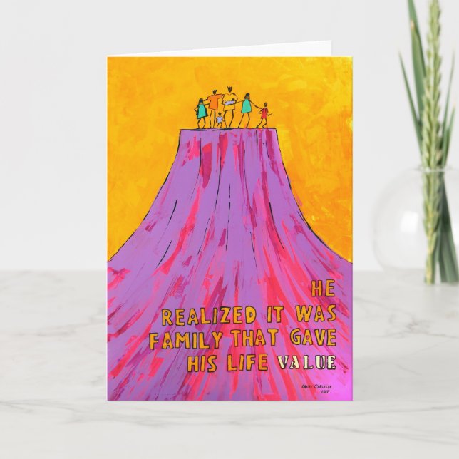 Tarjeta Él realizó que era la familia que dio su VALOR de (Anverso)