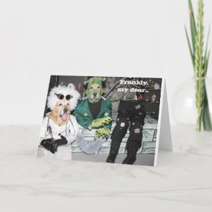 Tarjeta El recuperador de oro Frankenstein Lab Halloween