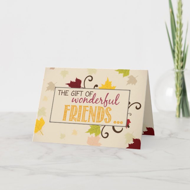 Tarjeta El regalo de amistad de los amigos se va (Anverso)