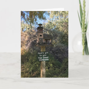 Tarjeta El regalo de Dios, el gran Rótulo al aire libre