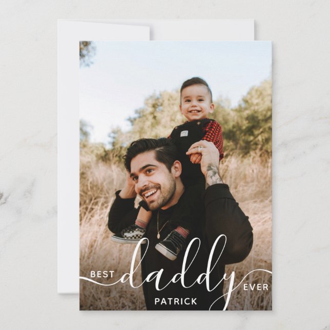 Tarjeta El regalo de foto con el nombre personalizado de m (Anverso)