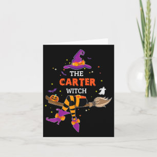 Tarjeta El regalo de Halloween de la bruja de Carter