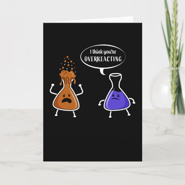 Tarjeta El regalo de humor para la química que estás exage (Anverso)