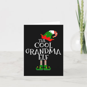 Tarjeta El regalo de Navidad del elfo de la abuela genial 