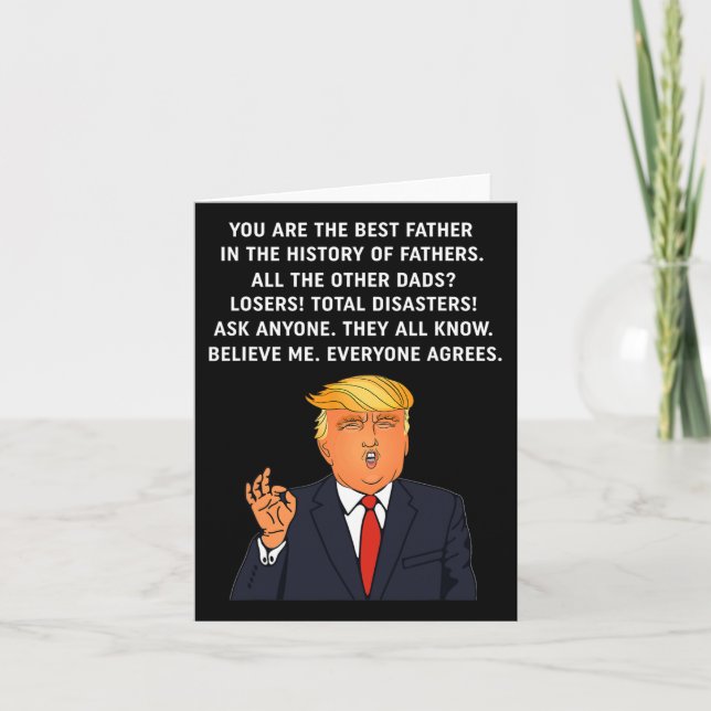 Tarjeta El regalo del Día del Padre del Gran Padre Donald  (Anverso)