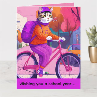 Tarjeta El regreso a la escuela de Jazzy Kitty