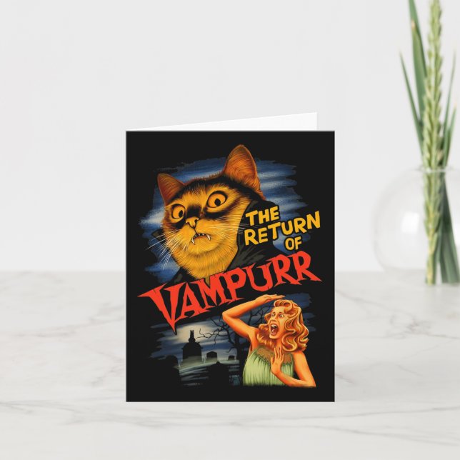 Tarjeta El Regreso Del Gato Funny De Vampurr (Anverso)