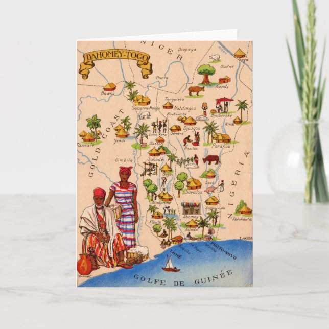 Tarjeta El Reino de Dahomey de África (Anverso)